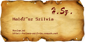 Halász Szilvia névjegykártya
