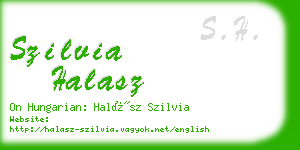 szilvia halasz business card